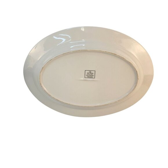 Royal Majestic Fine China Oval Serving Platter Morning Rose 8433 Floral Gold Tri - Picture 4 of 8